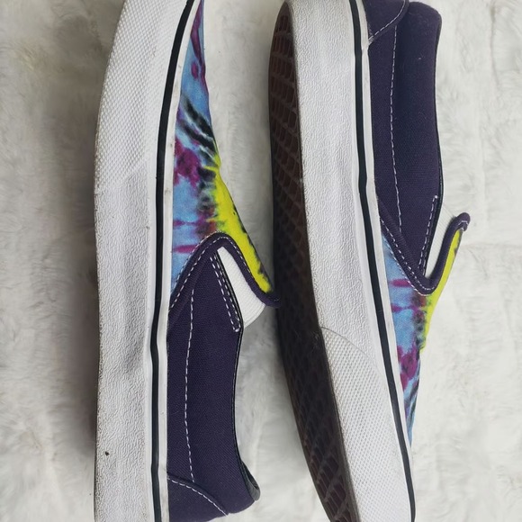 Vans Classic Slip-On Skate Shoes Slip-On Tie-Dye Men 4.5 Women 6 Retro Trippy - Picture 3 of 9
